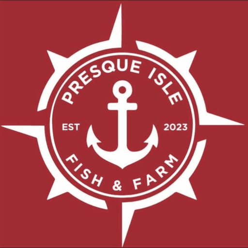 Presque Isle Fish & Farm compass-rose roundel