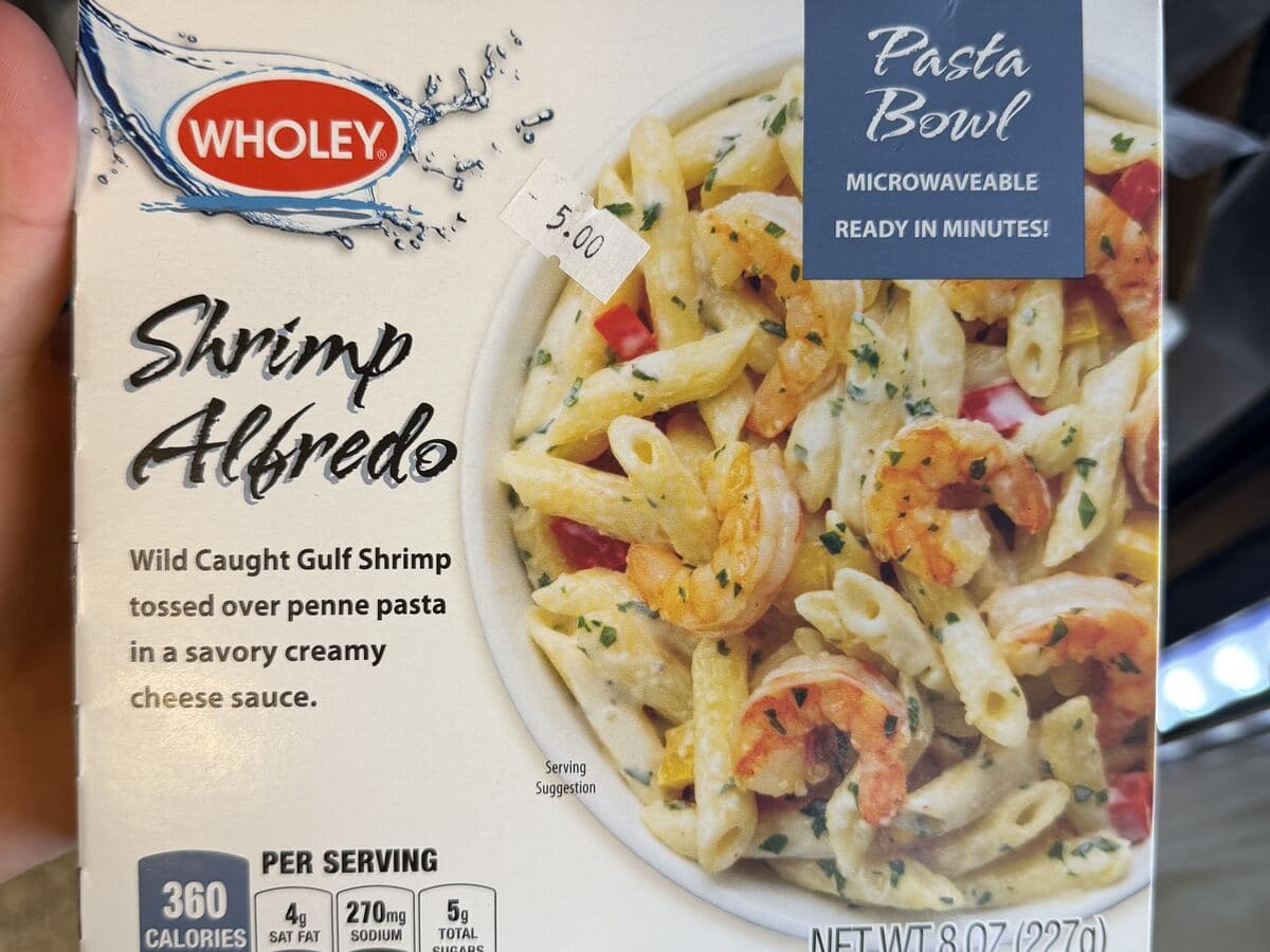 Wholey Shrimp Alfredo Pasta Bowl